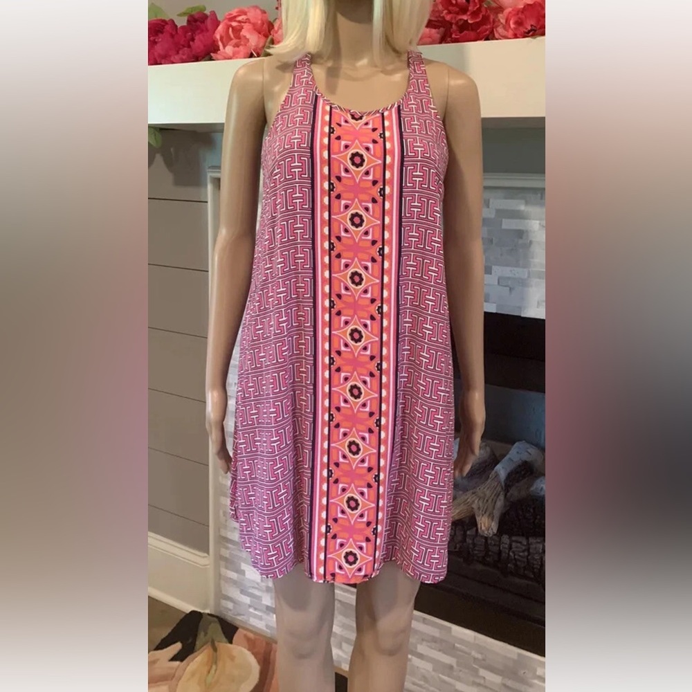 Crown & ivy paisley geometric lined sleeveless sundress size XS